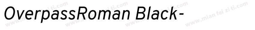 OverpassRoman Black字体转换